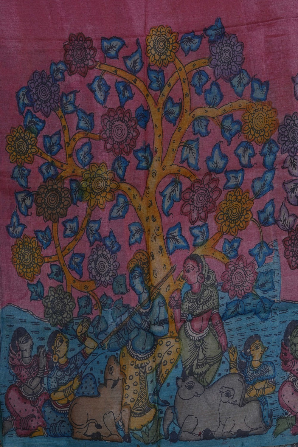 Image of Kalamkari Hand-Painted Dupatta