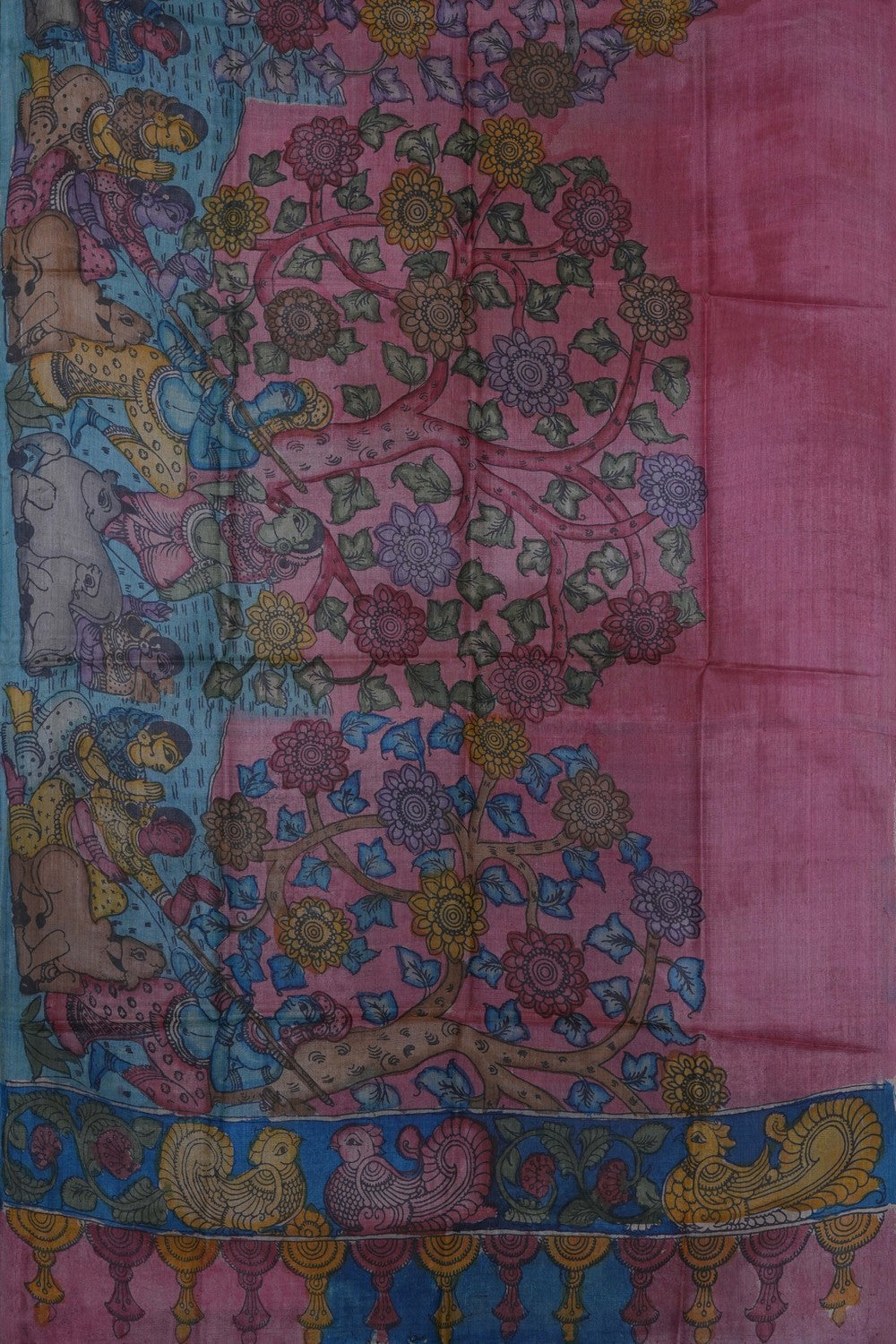 Image of Kalamkari Hand-Painted Dupatta