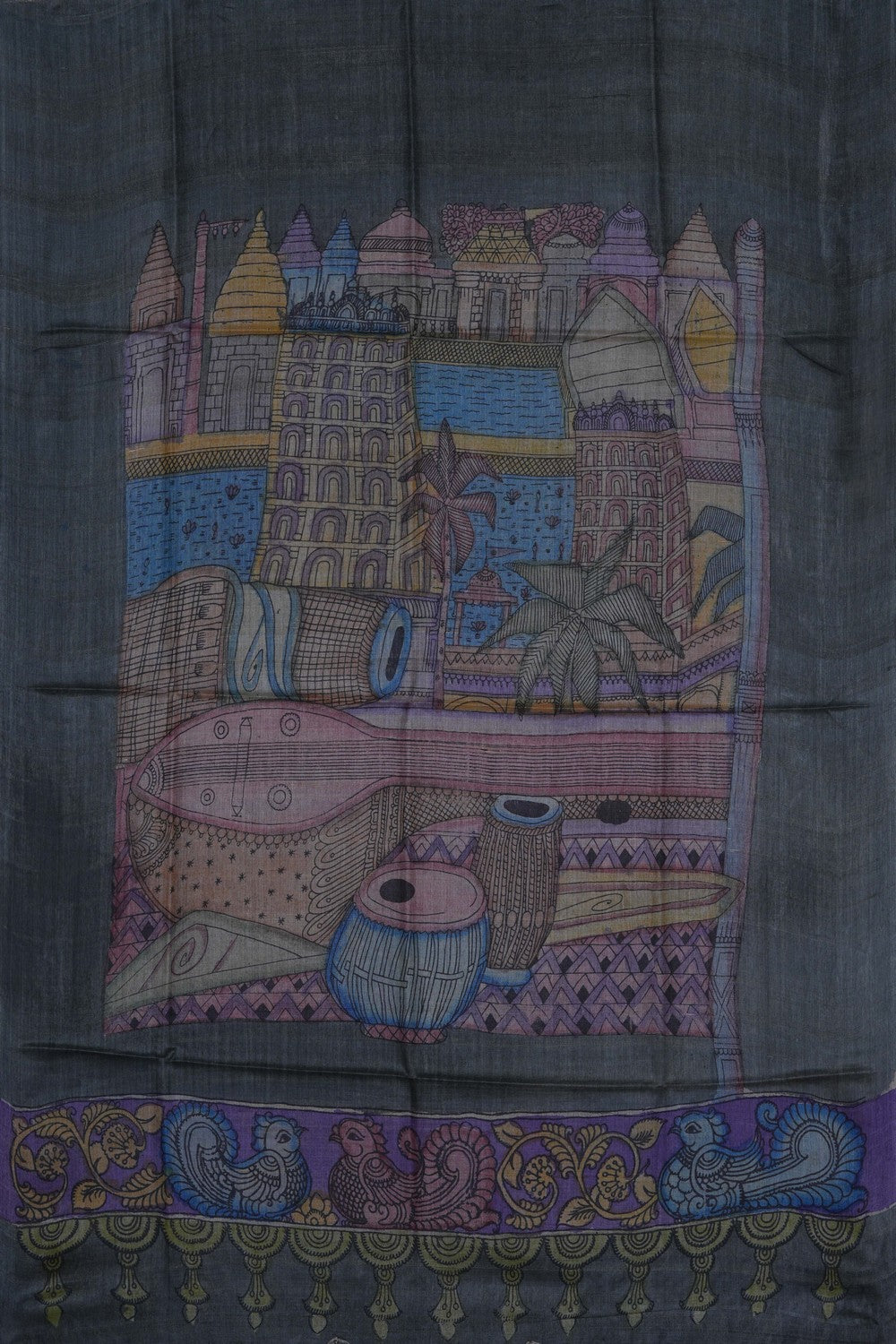 Image of Kalamkari Hand-Painted Dupatta