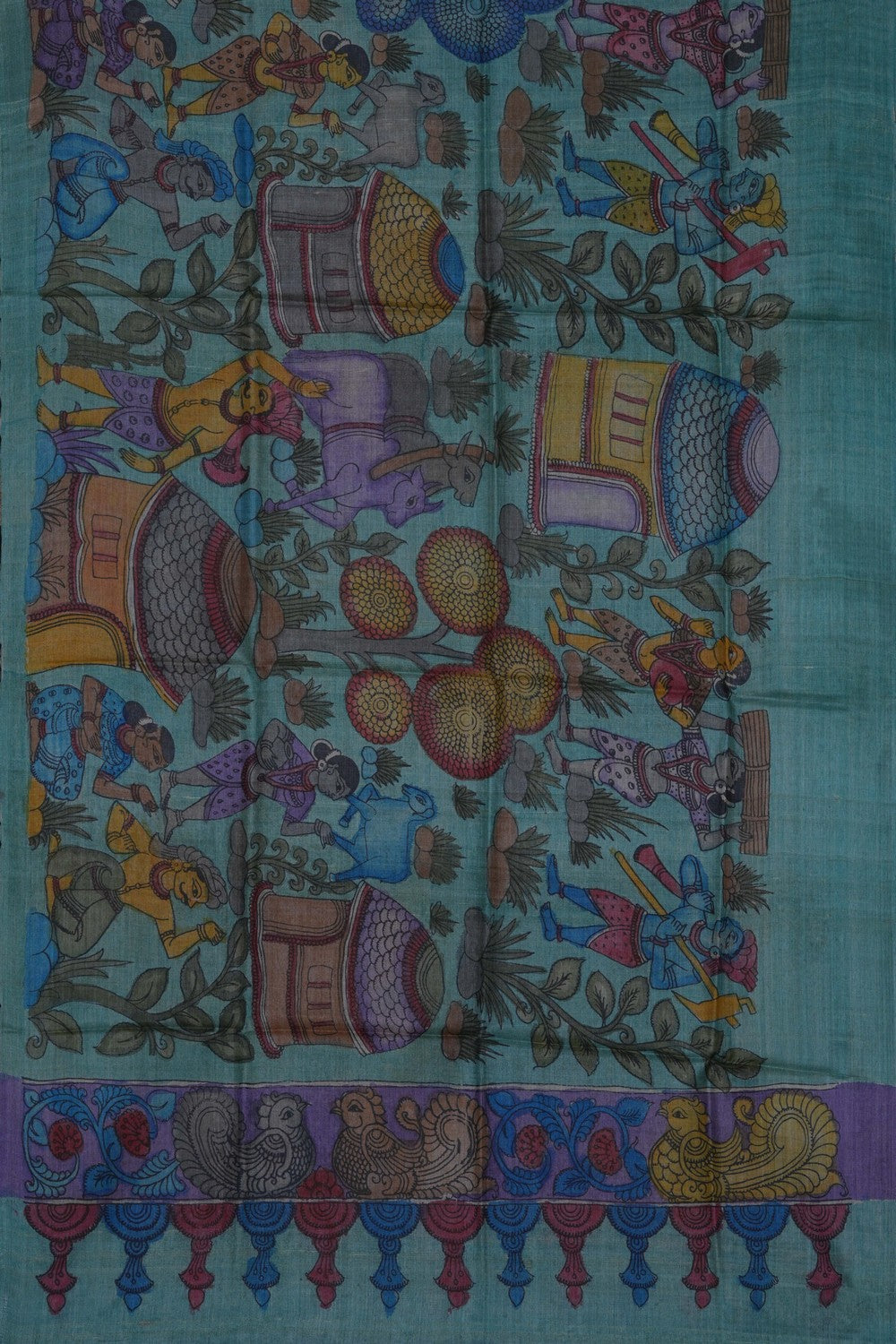 Image of Kalamkari Hand-Painted Dupatta