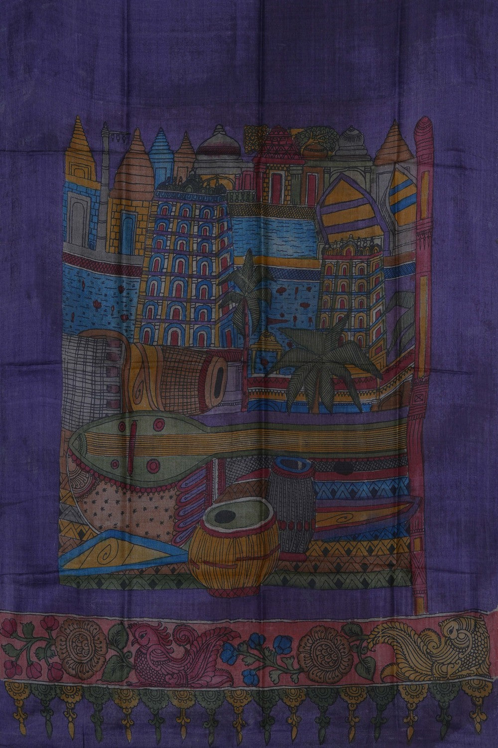 Image of Kalamkari Hand-Painted Dupatta