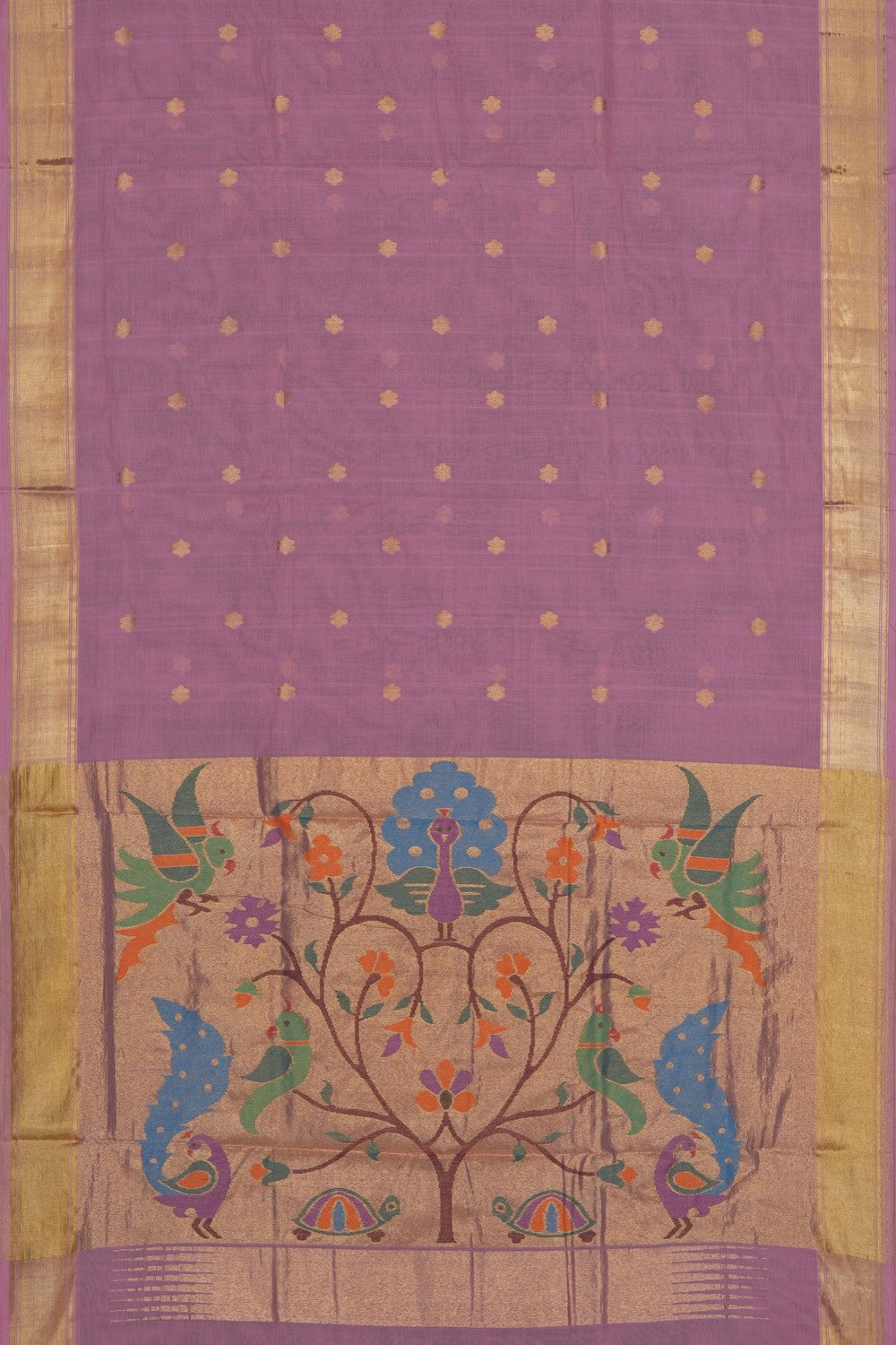Image of Pink Venkatagiri Cotton Saree
