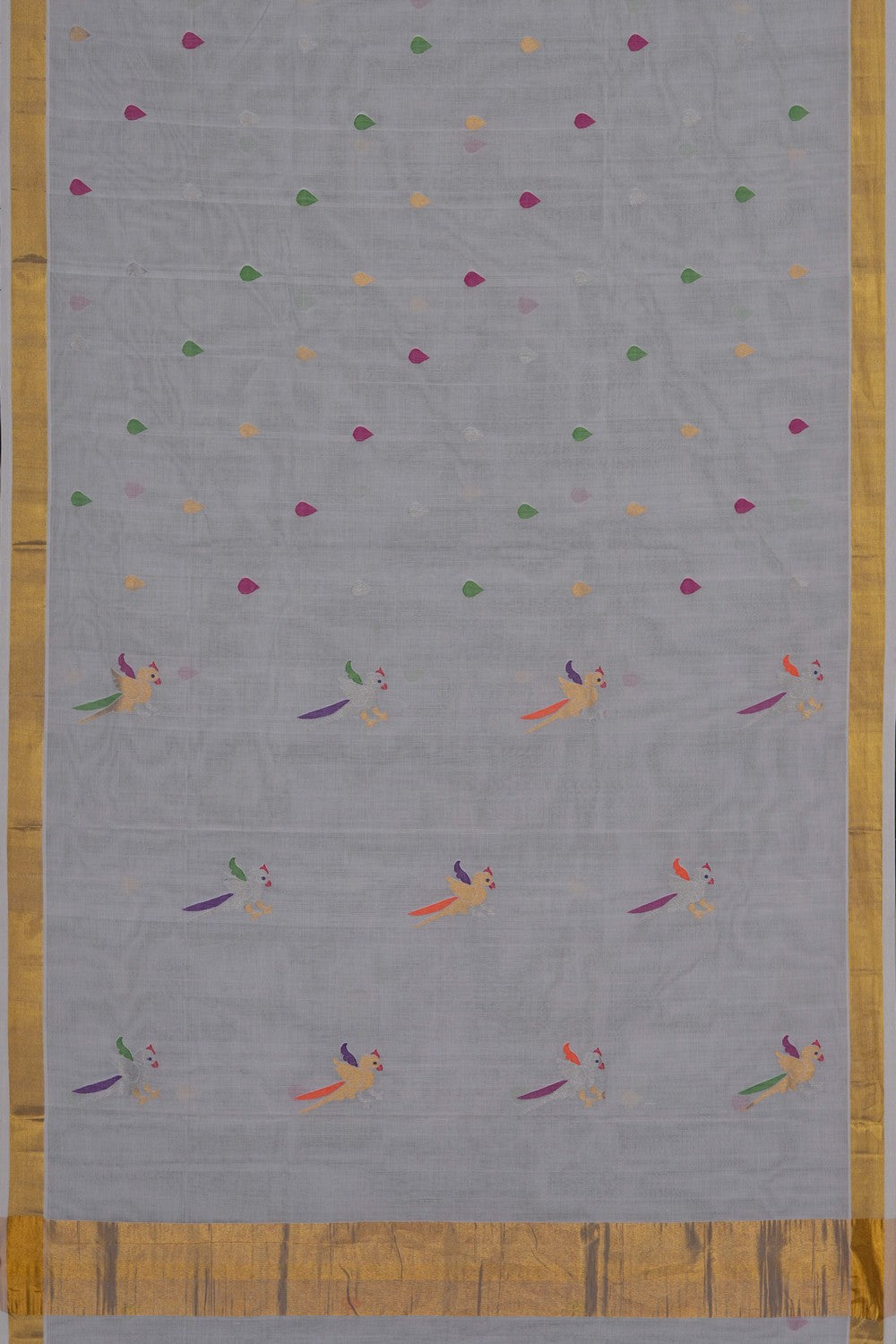 Image of Off-White Venkatagiri Cotton Saree
