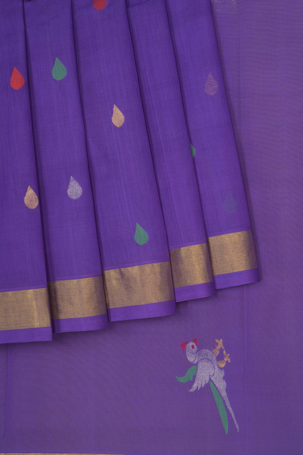 Image of Purple Venkatagiri Cotton Saree