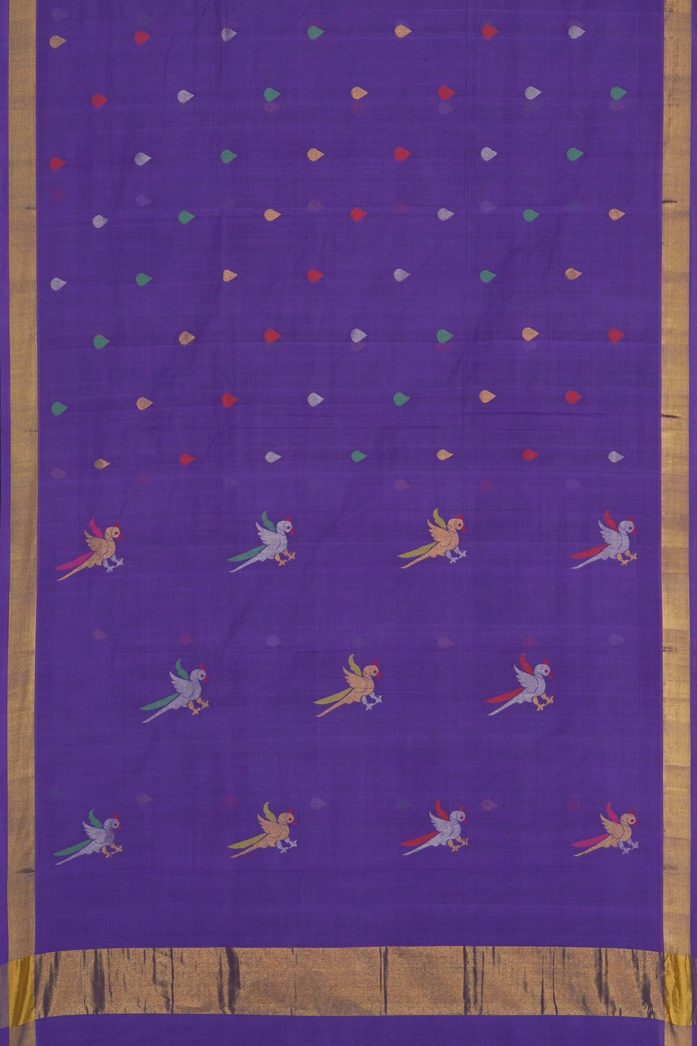 Image of Purple Venkatagiri Cotton Saree