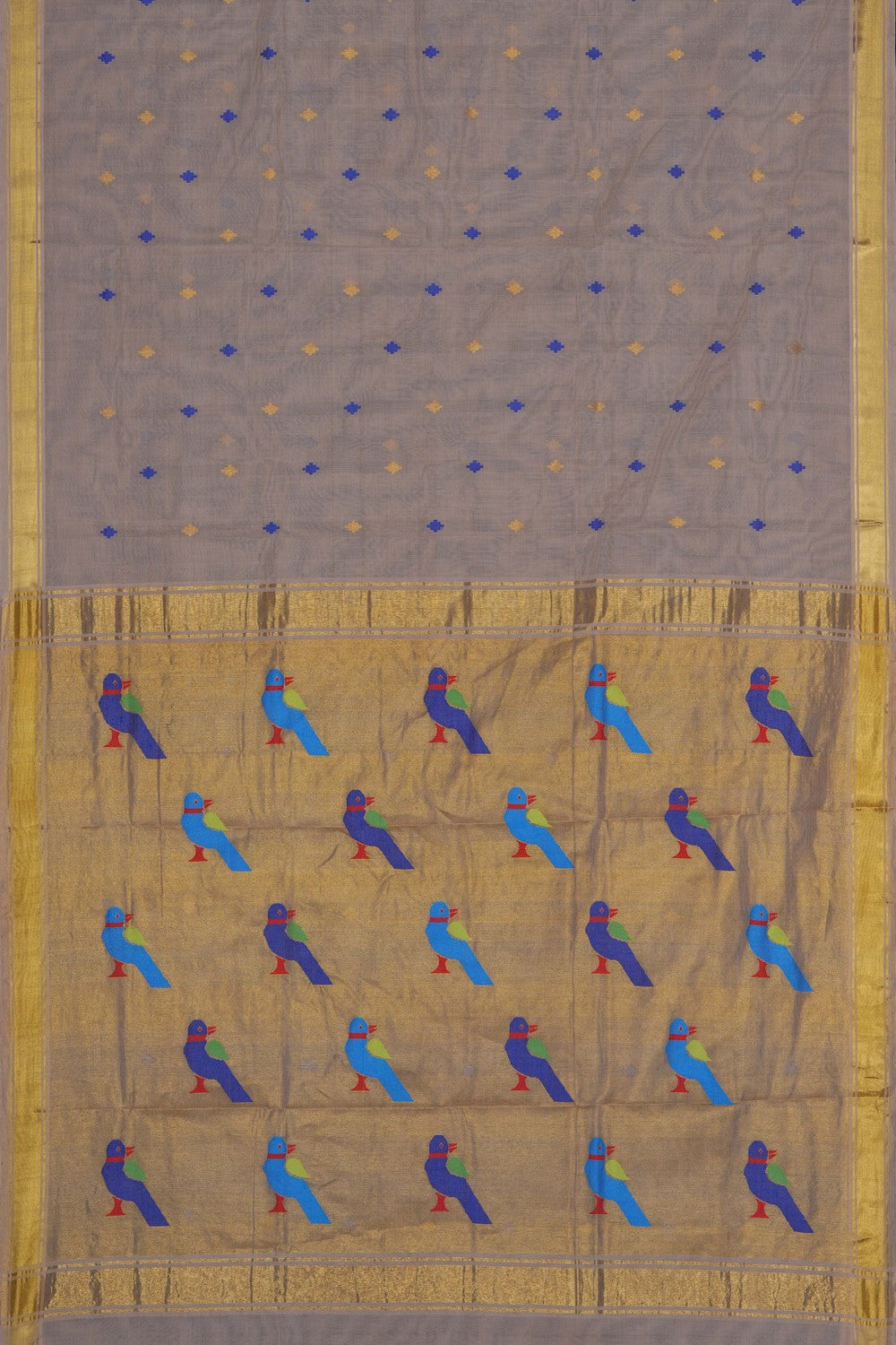 Image of Off-White Venkatagiri Cotton Saree