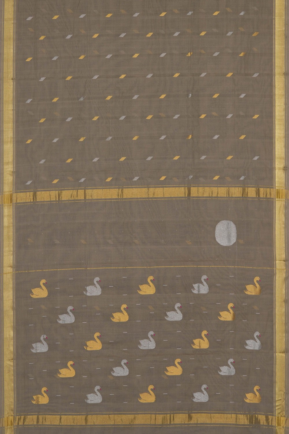 Image of Grey Venkatagiri Cotton Saree