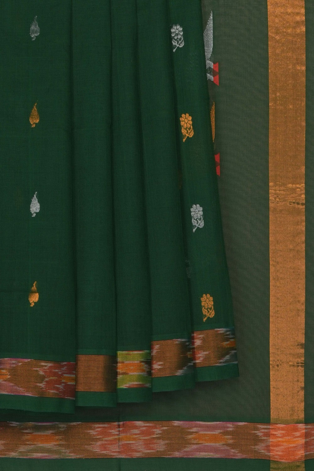 Image of Green Venkatagiri Cotton Saree