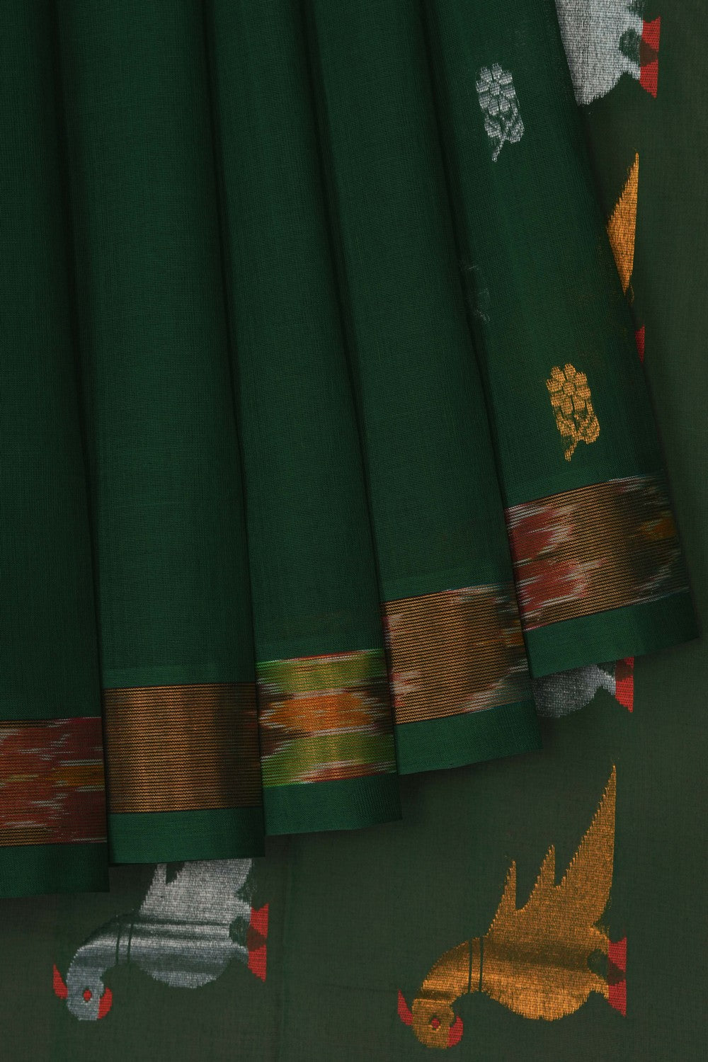 Image of Green Venkatagiri Cotton Saree