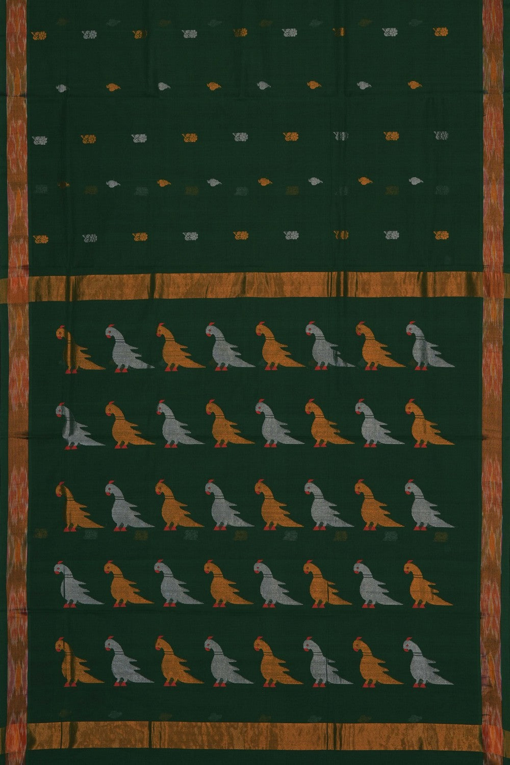 Image of Green Venkatagiri Cotton Saree