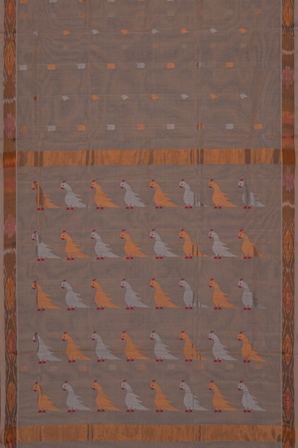 Image of Beige Venkatagiri Cotton Saree