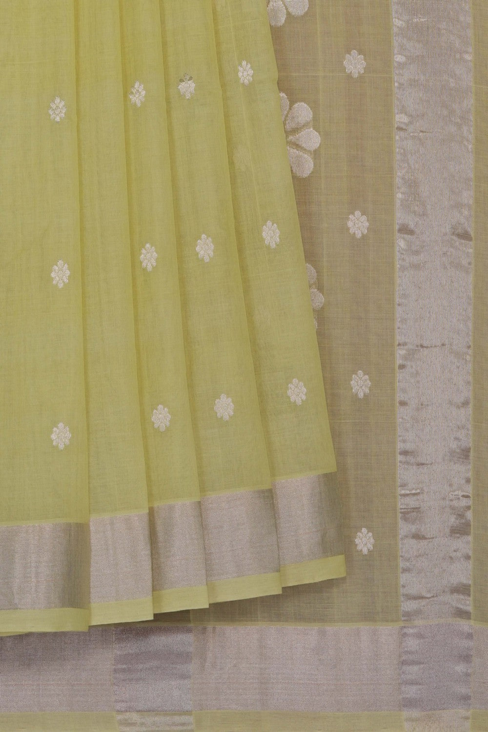 Image of Mint-Green Venkatagiri Cotton Saree