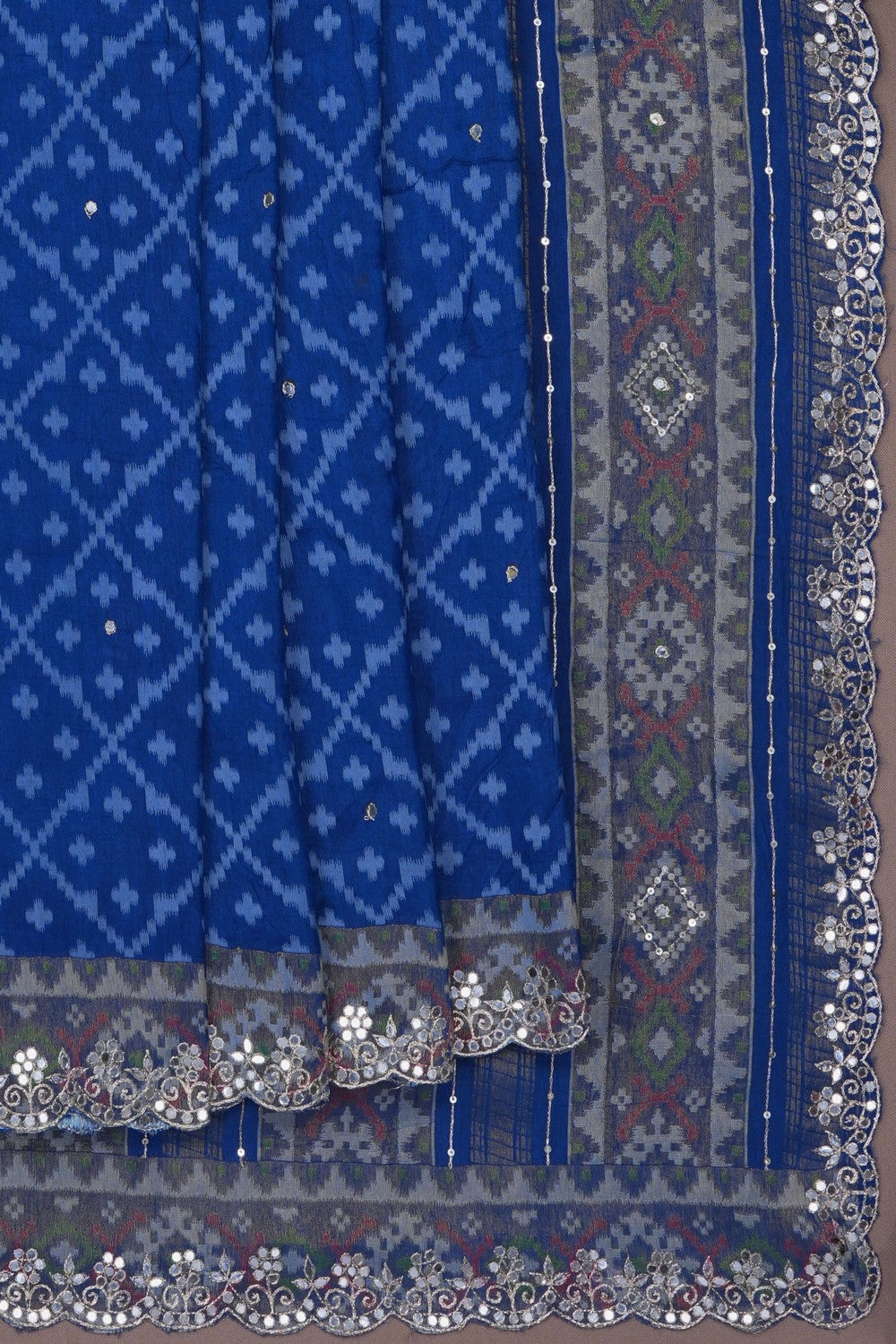 Image of Rajkot Silk Embroidered Saree