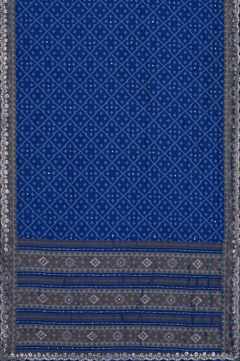 Image of Rajkot Silk Embroidered Saree