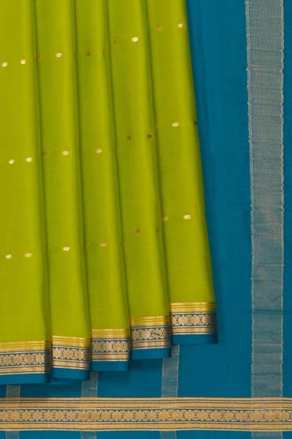 Image of Green Crepe Saree