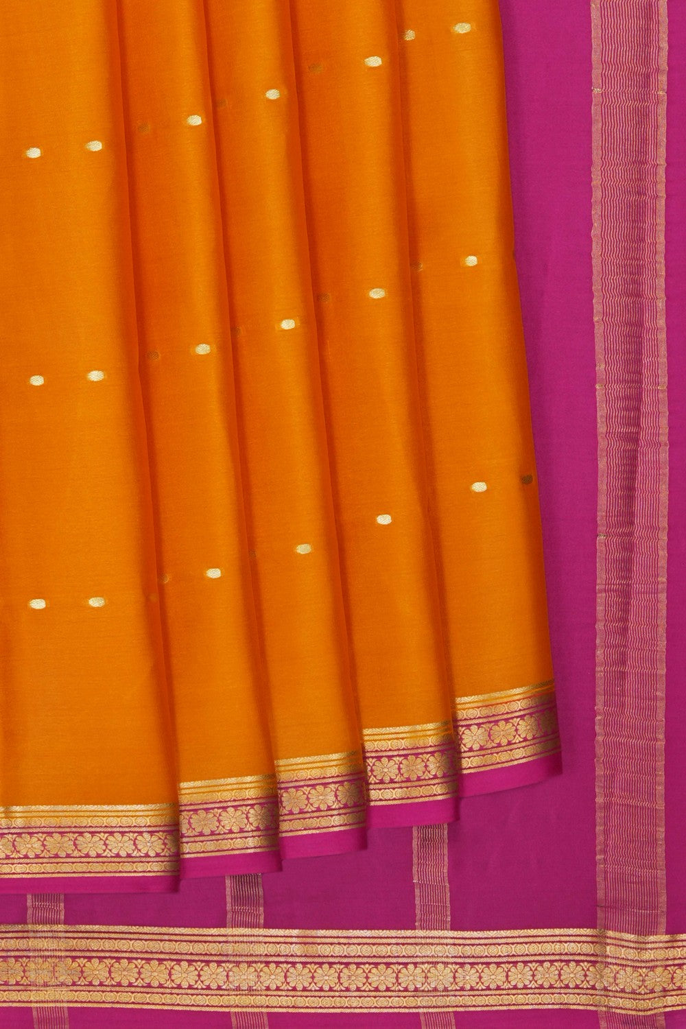 Image of Mustard Crepe Saree