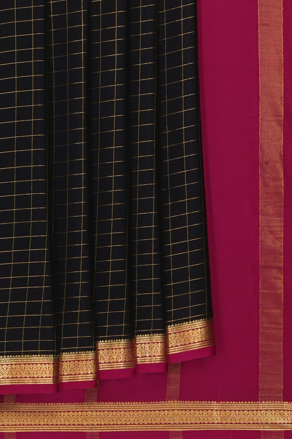 Image of Black Crepe Saree