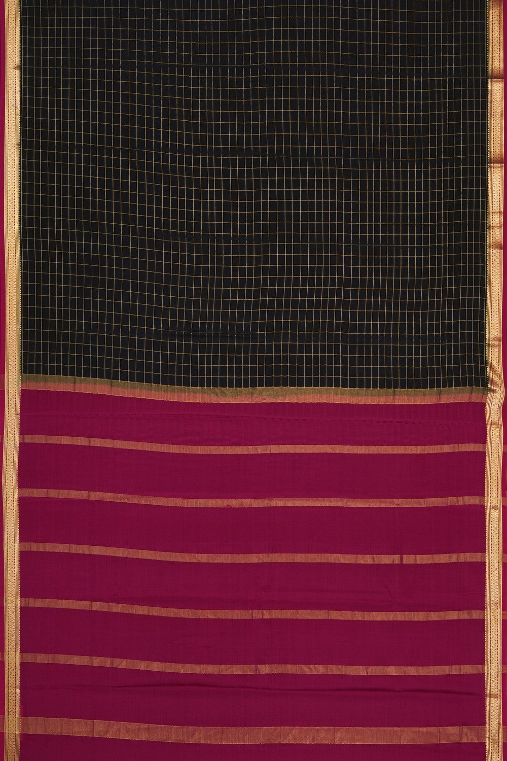 Image of Black Crepe Saree