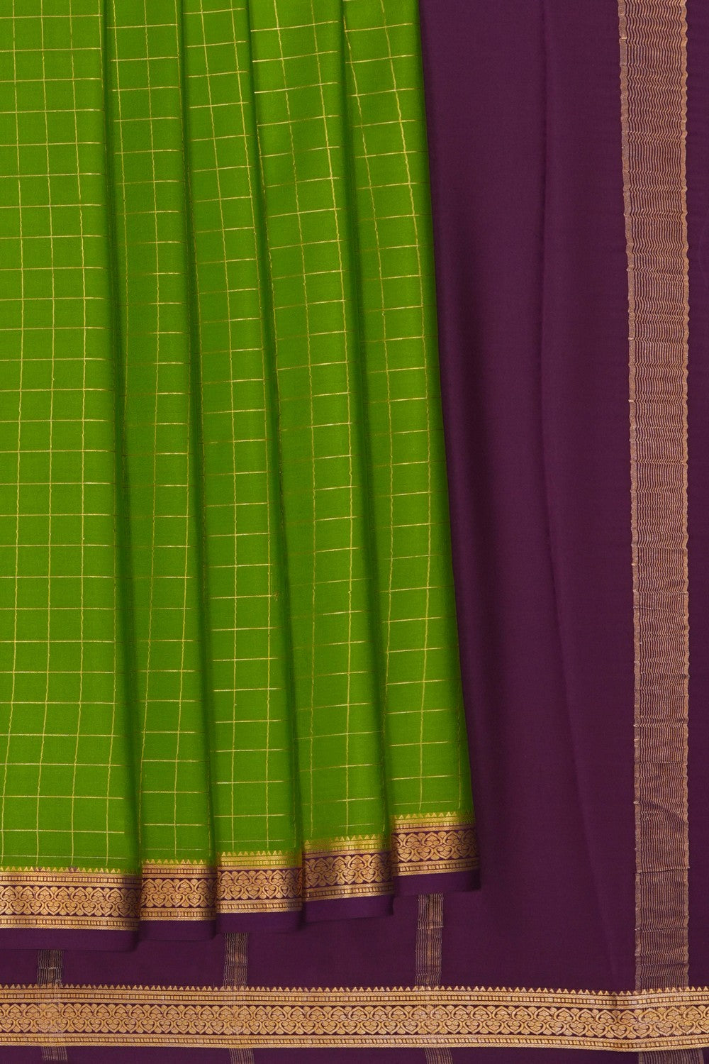 Image of Green Crepe Saree