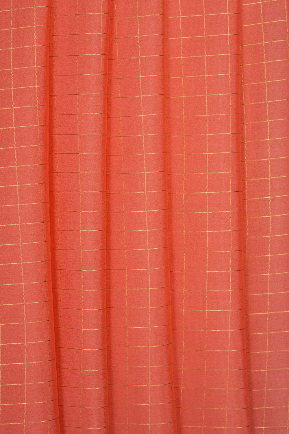 Image of Peach Crepe Saree