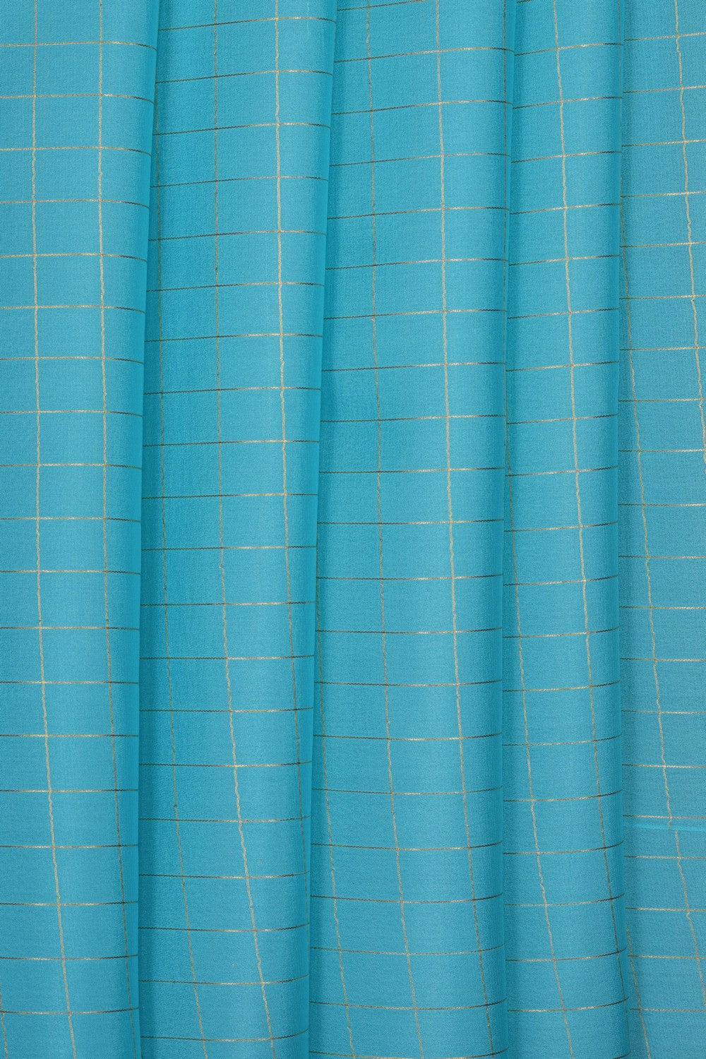 Image of Pond Blue Crepe Saree