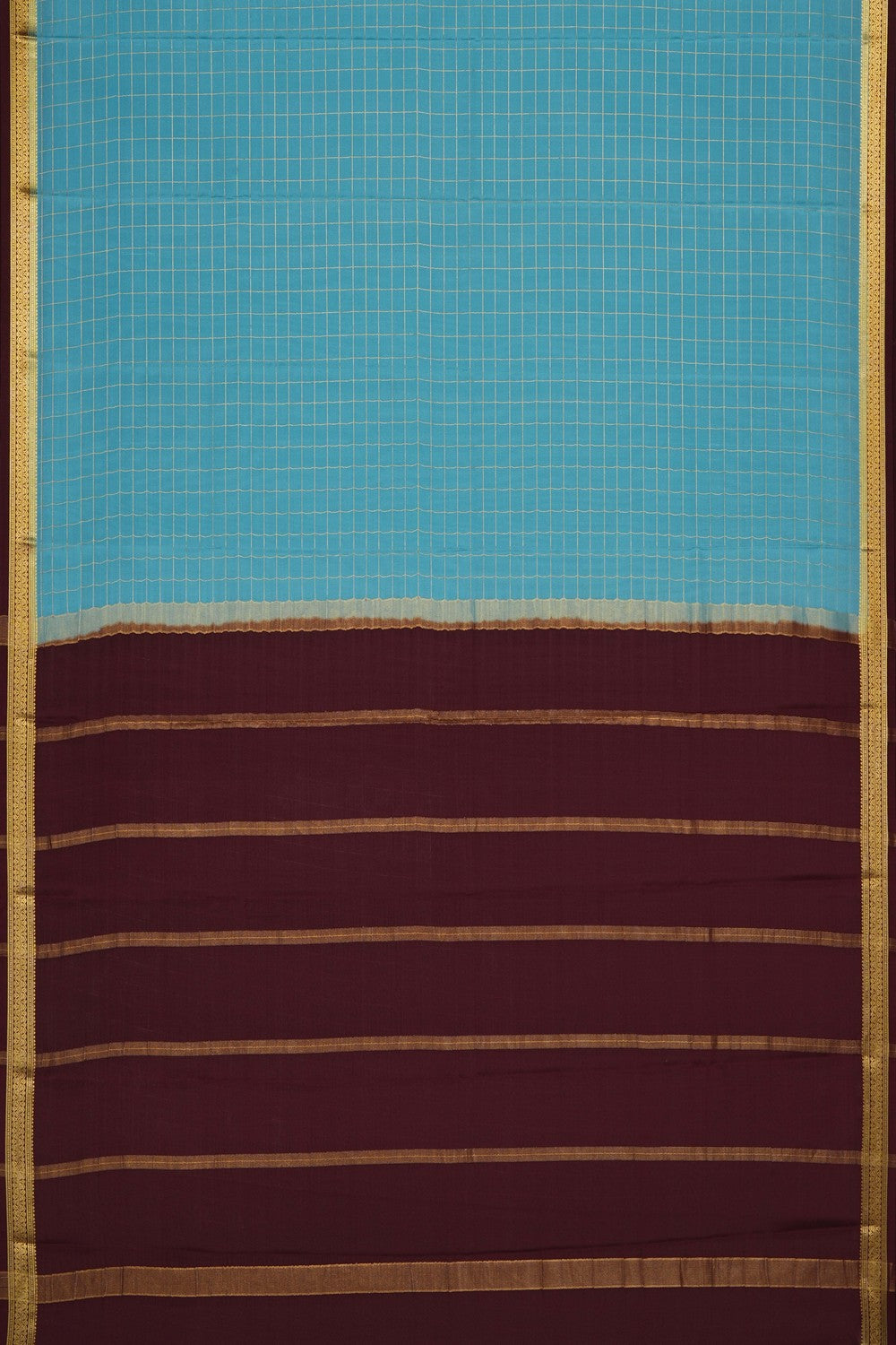 Image of Pond Blue Crepe Saree