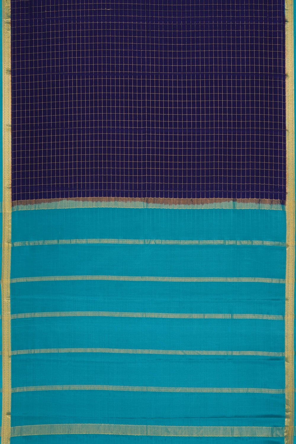 Image of Indigo Blue Crepe Saree