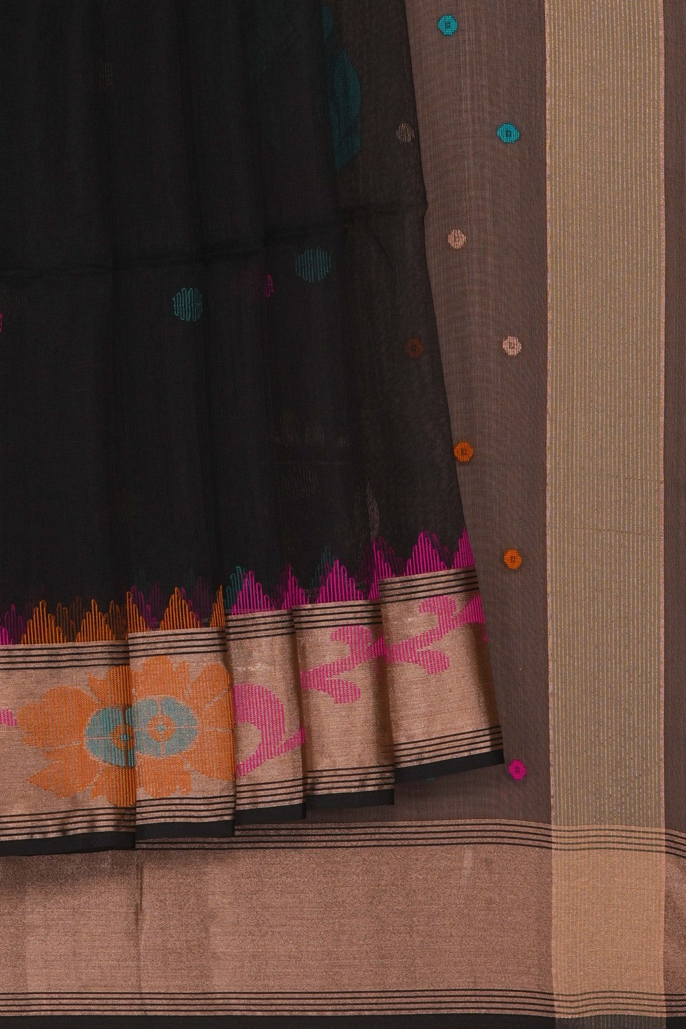 Image of Black Kora Saree