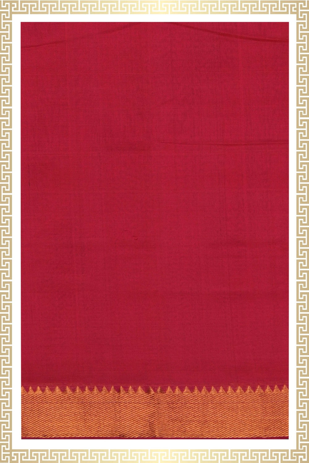 Image of Mangalgiri Silk Coral-Pink Dhoti With Kanduva (8 X 4)