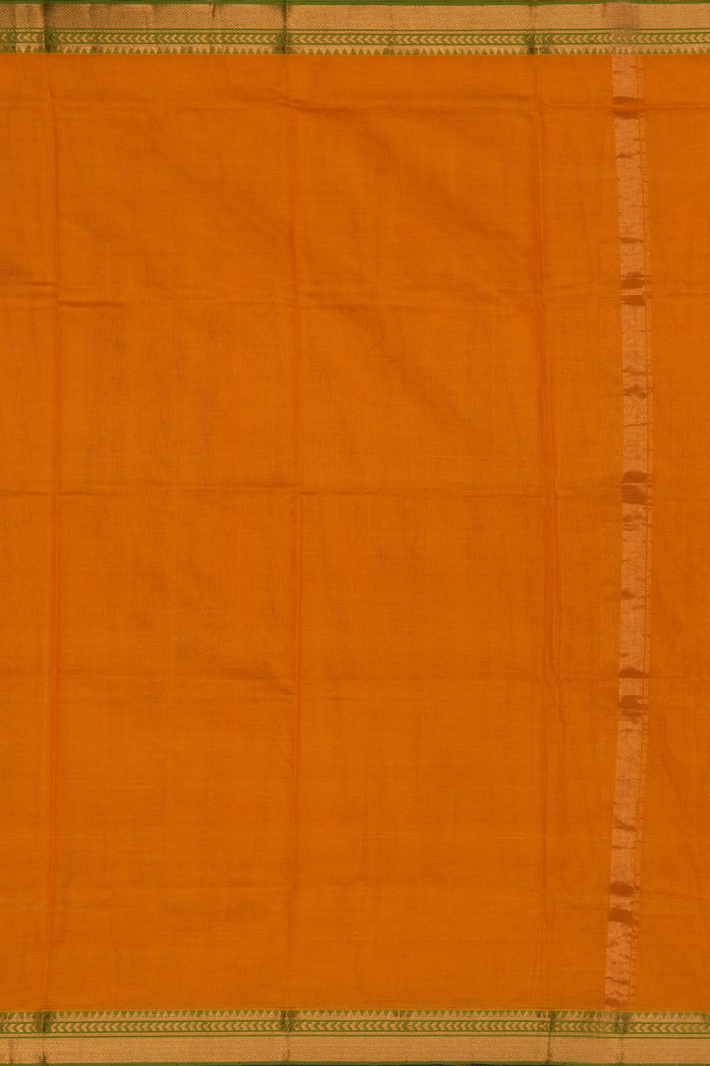 Image of Mangalgiri Silk Orange Dhoti With Kanduva (8 X 4)