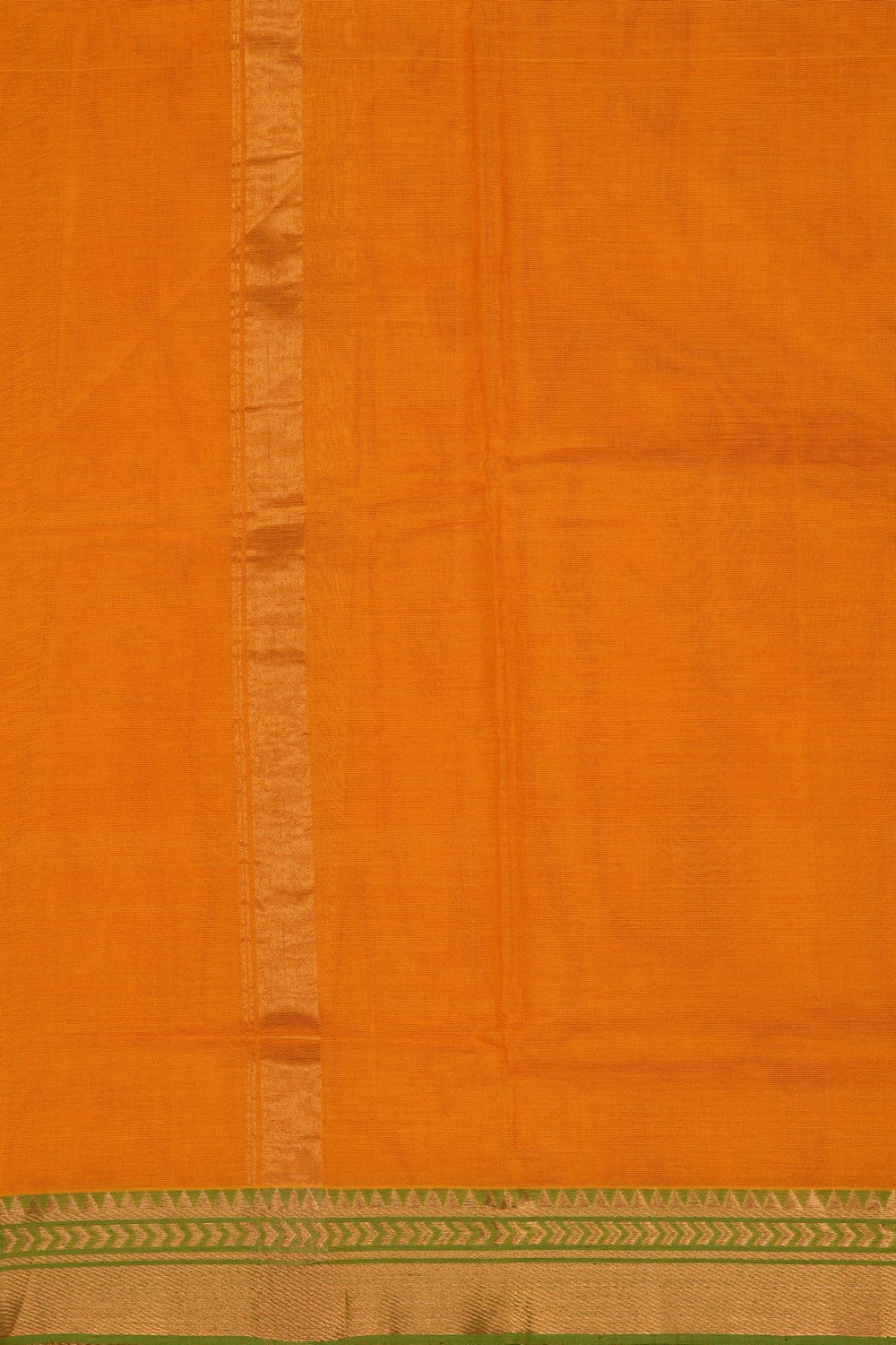 Image of Mangalgiri Silk Orange Dhoti With Kanduva (8 X 4)