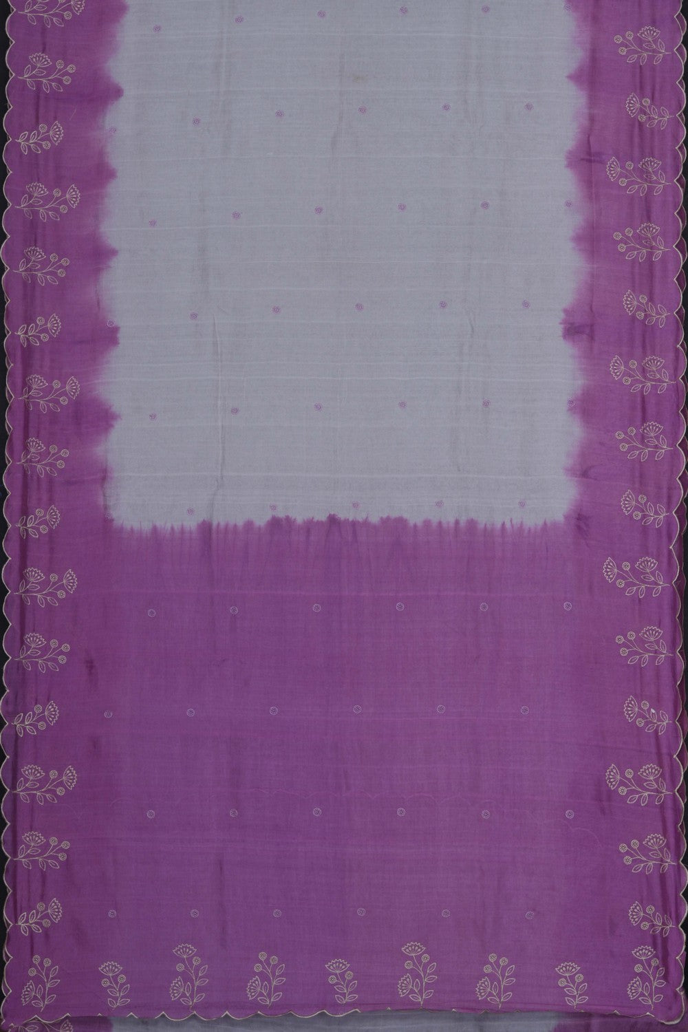 Image of White Mangalagiri Silk Saree