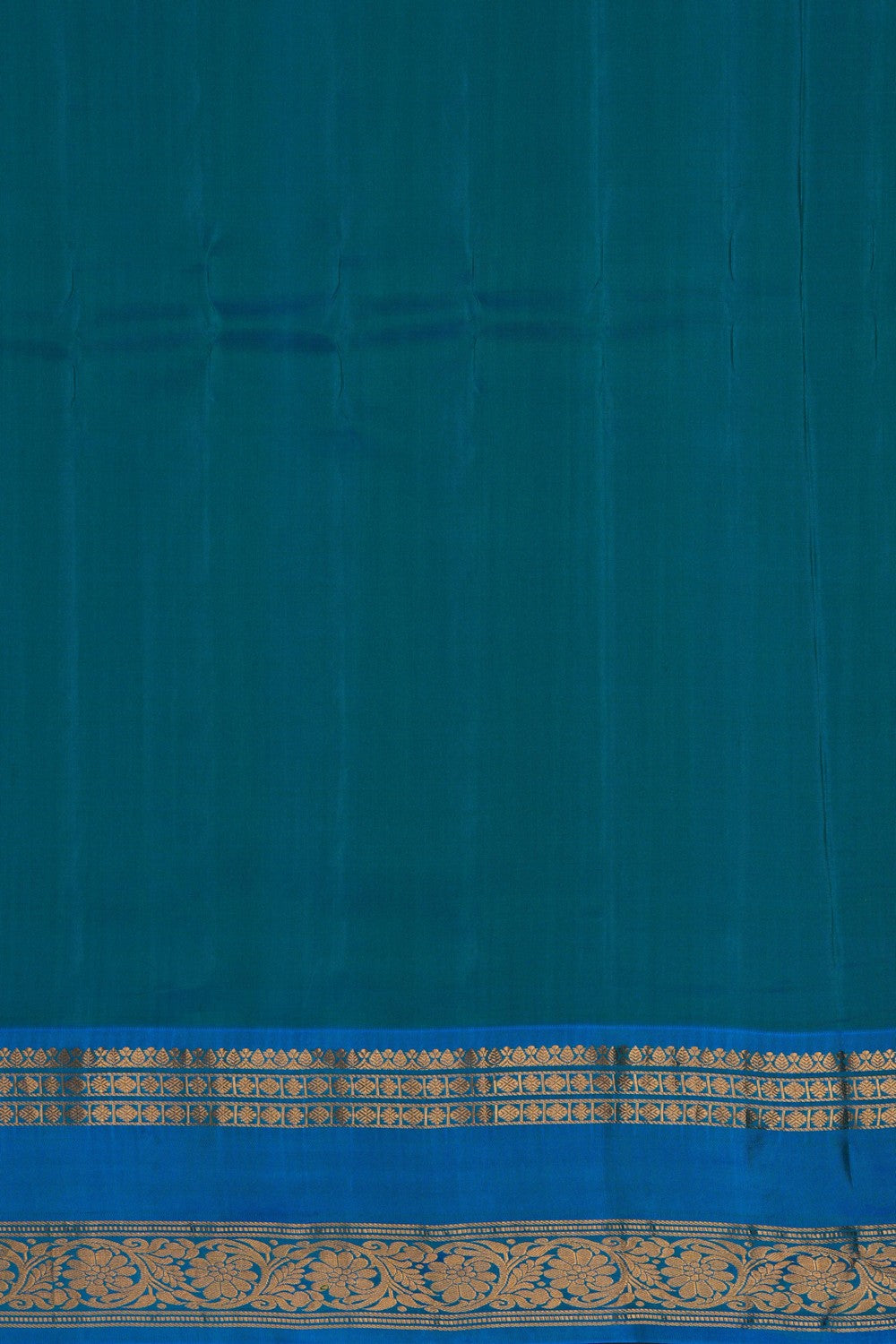 Image of Gadwal Silk Brown Saree
