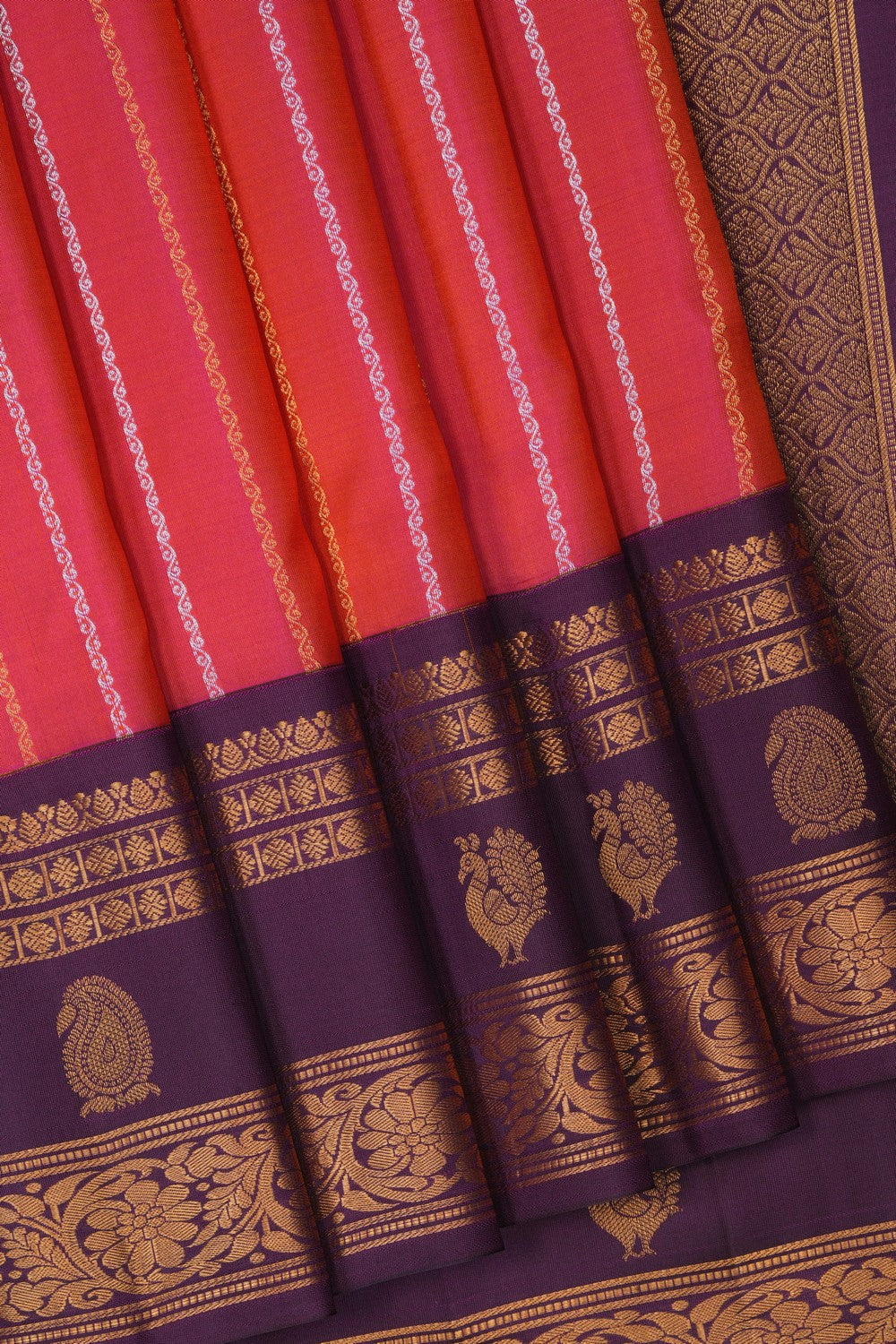 Image of Gadwal Silk Pink Saree