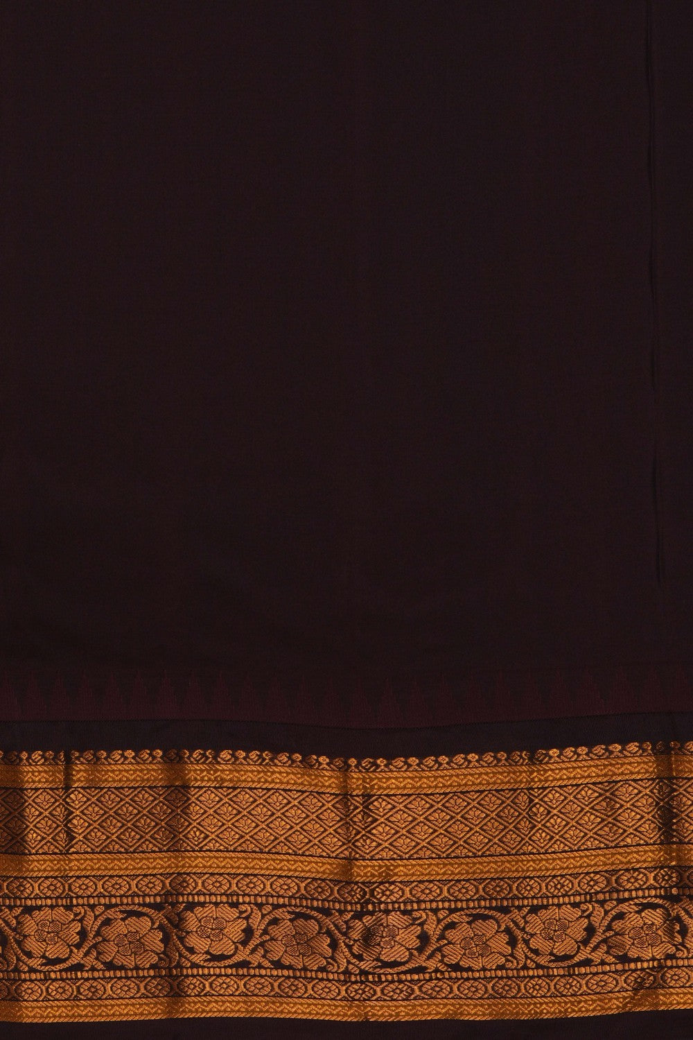 Image of Gadwal Silk Sea-Green Kattam Saree