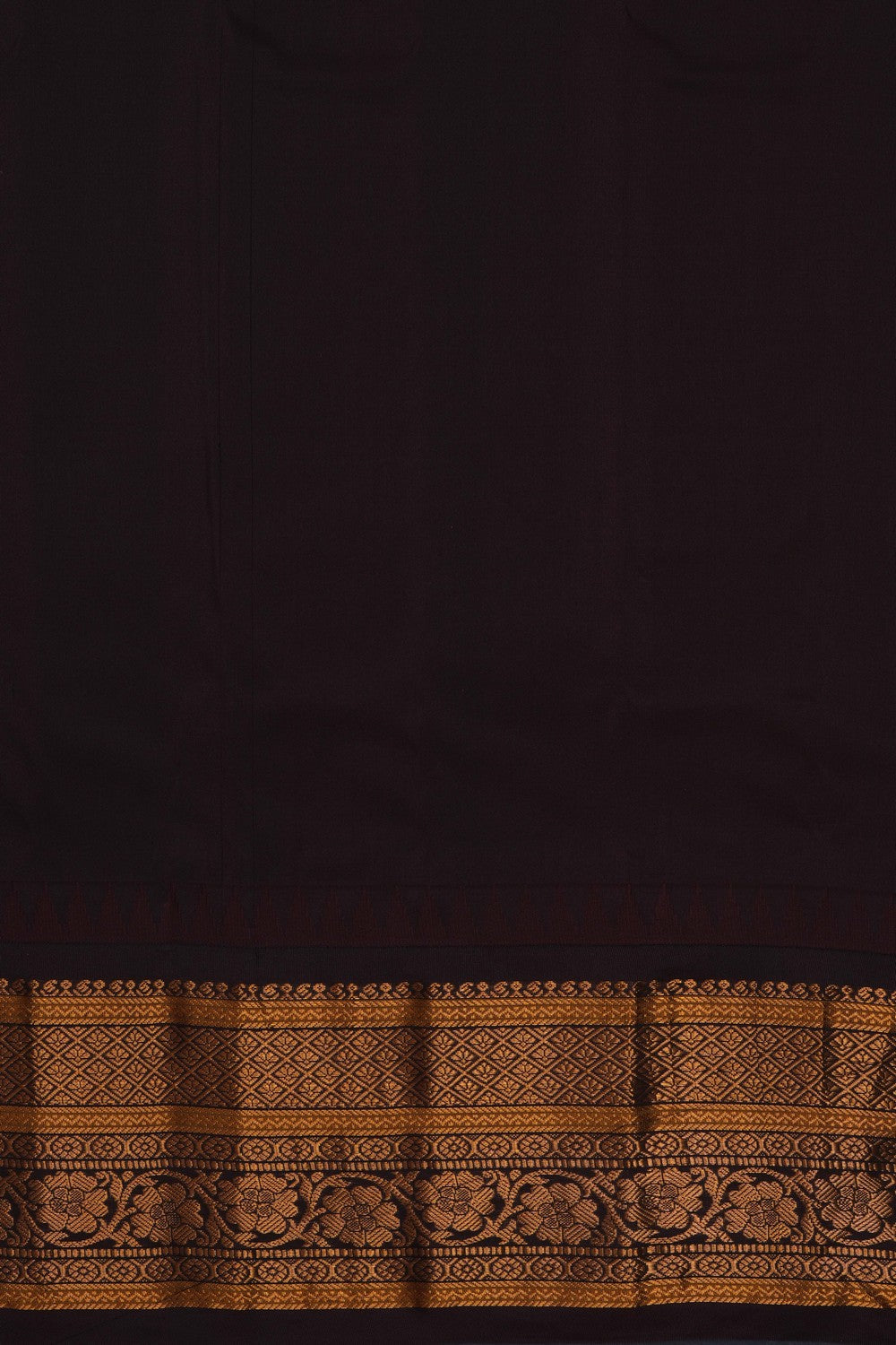 Image of Gadwal Silk Beige Kattam Saree