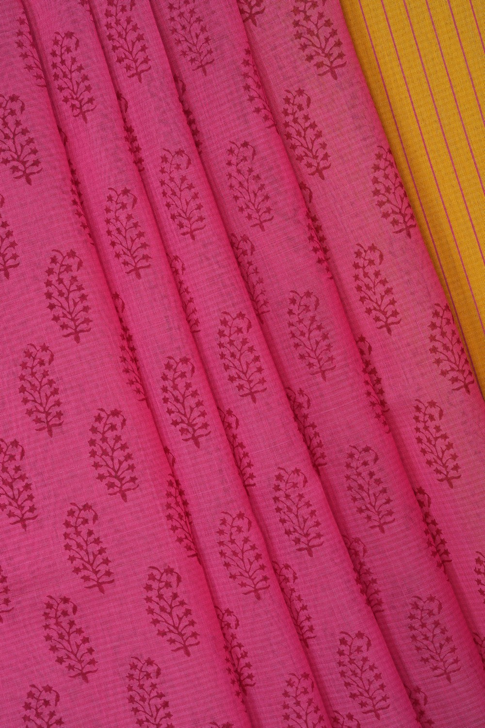 Image of A Pink Silk Cotton Saree