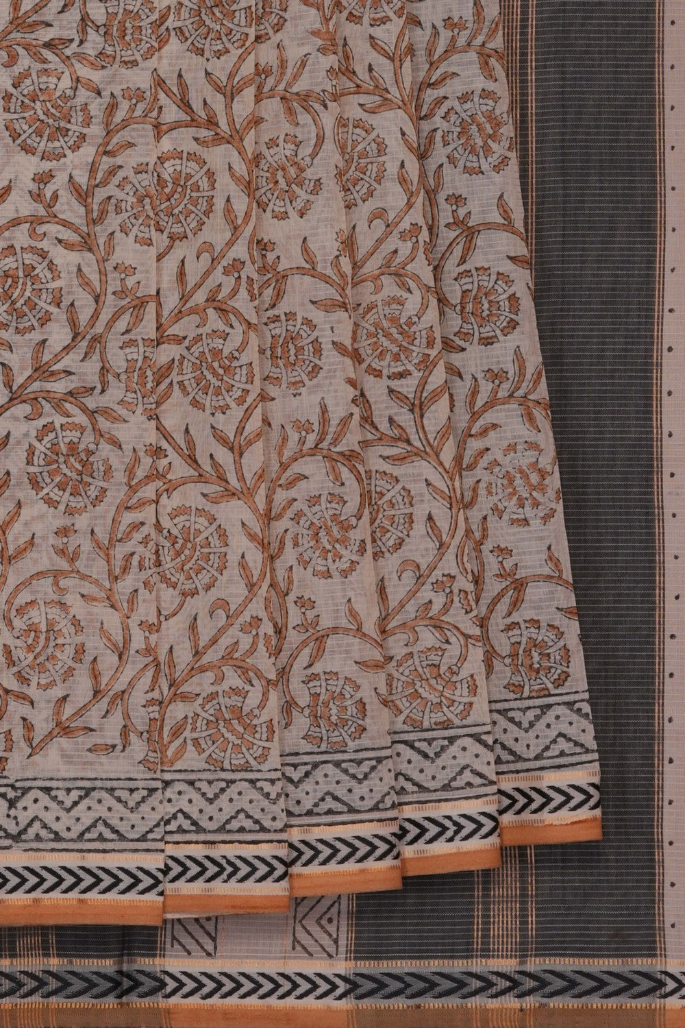 Image of A Classy Beige Silk Cotton Saree