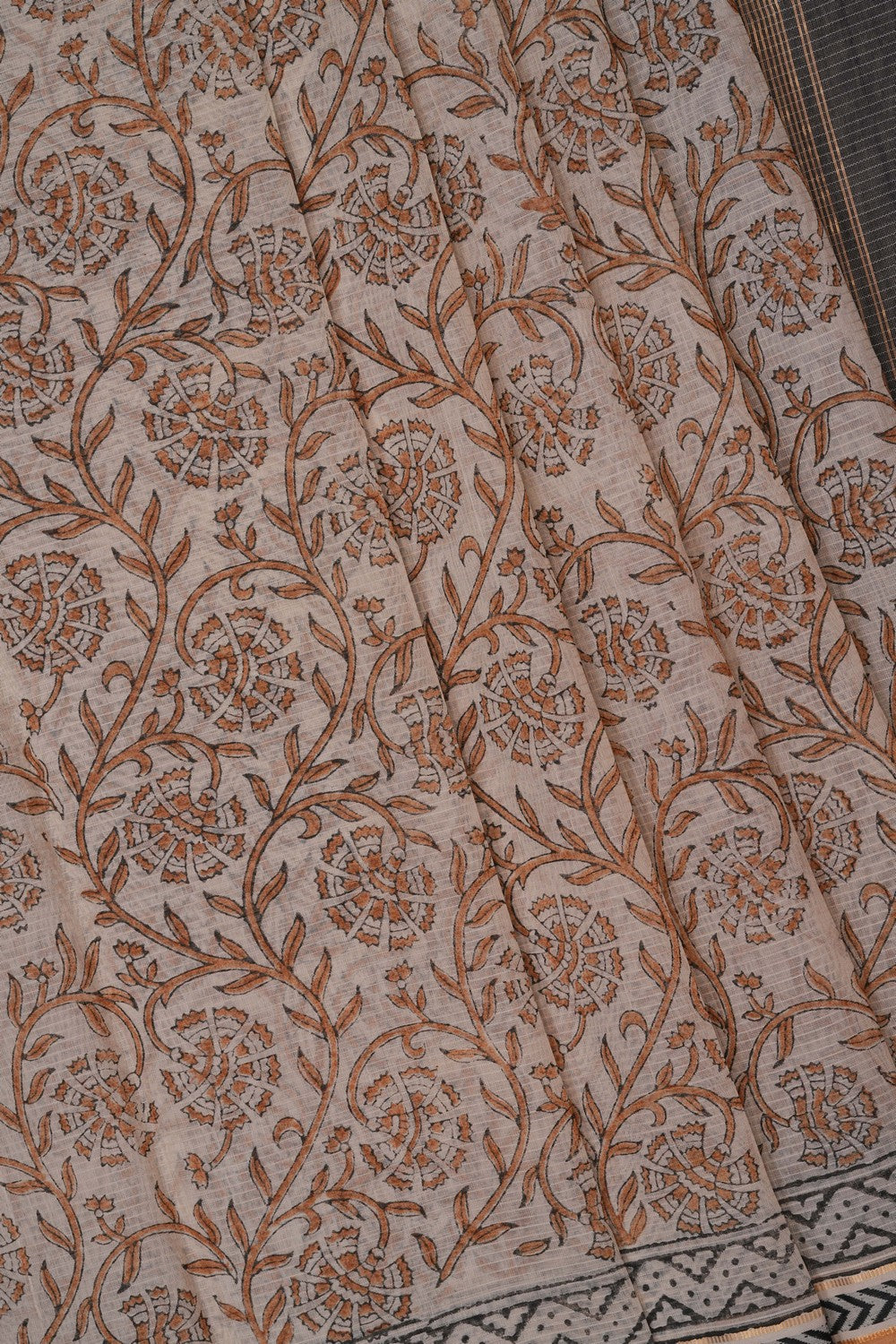 Image of A Classy Beige Silk Cotton Saree