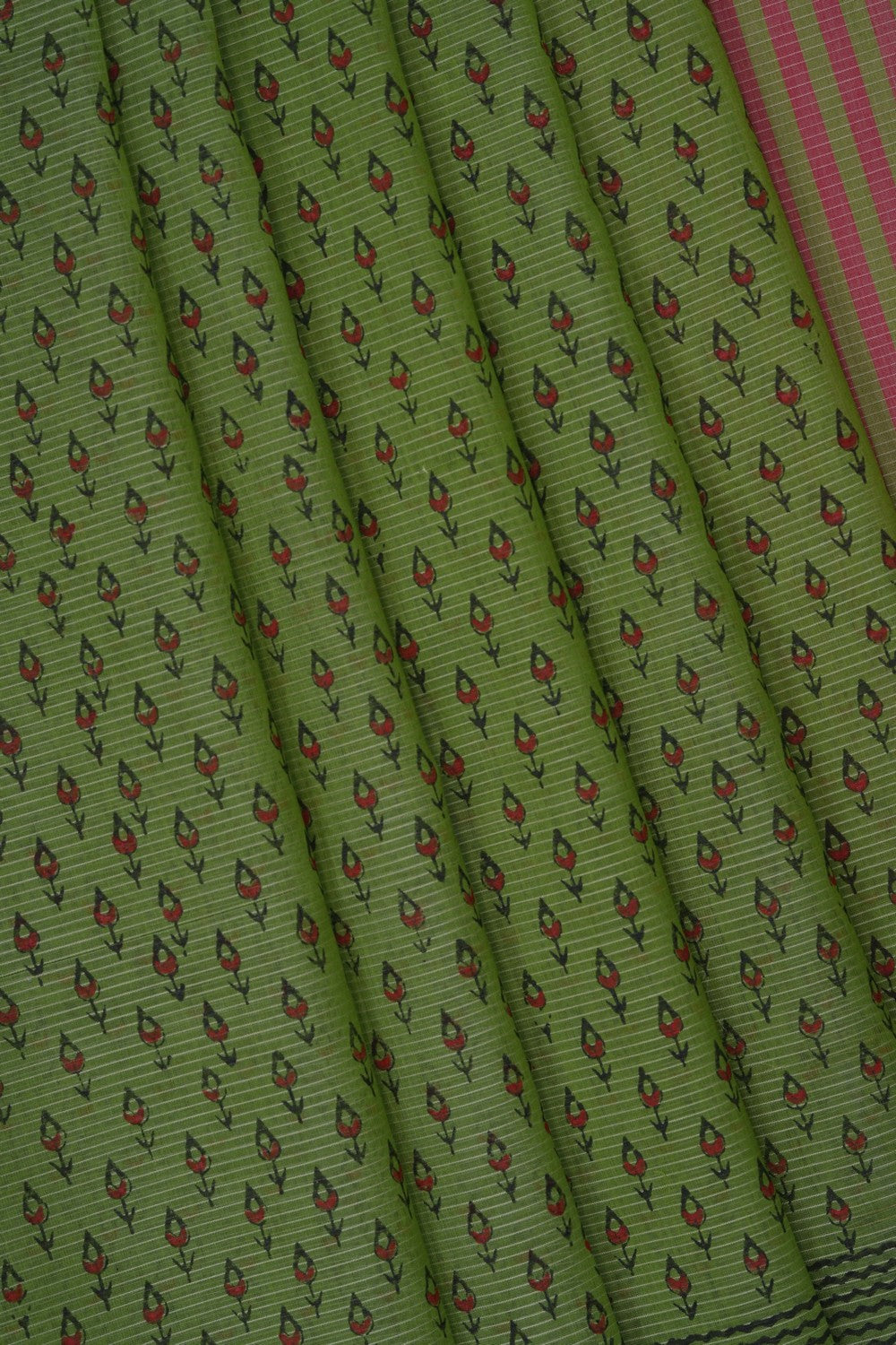 Image of Green Silk Cotton Saree