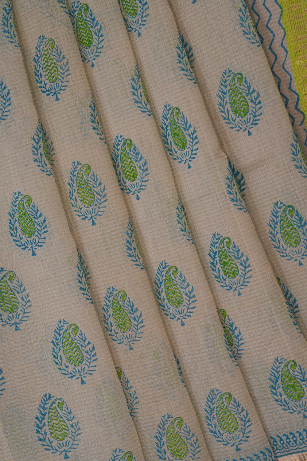 Image of A Classy Beige Silk Cotton Saree
