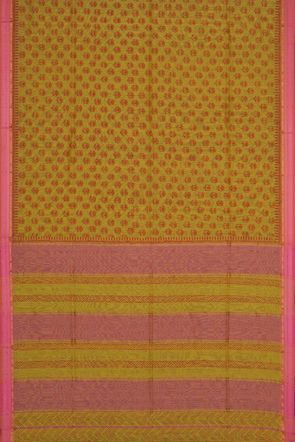 Image of Yellow Silk Cotton Saree