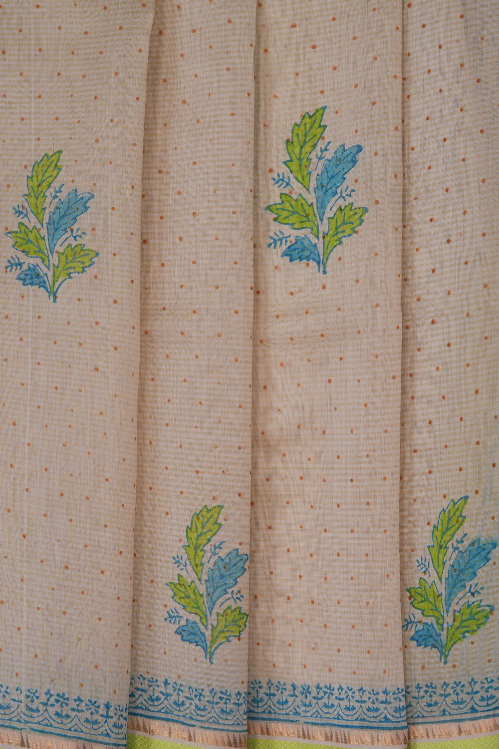 Image of A Classy Off-White Silk Cotton Saree