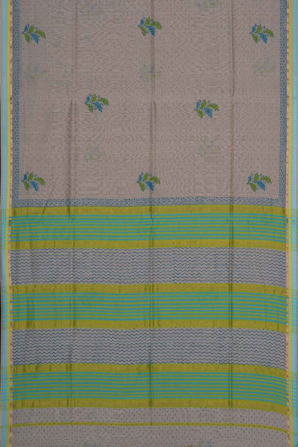 Image of A Classy Off-White Silk Cotton Saree