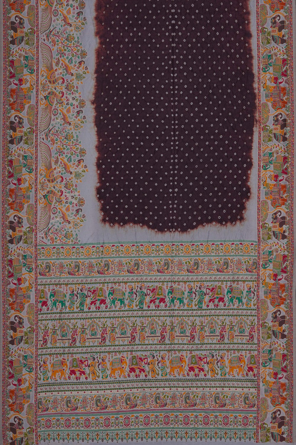 Image of Mauve Bandhani Saree