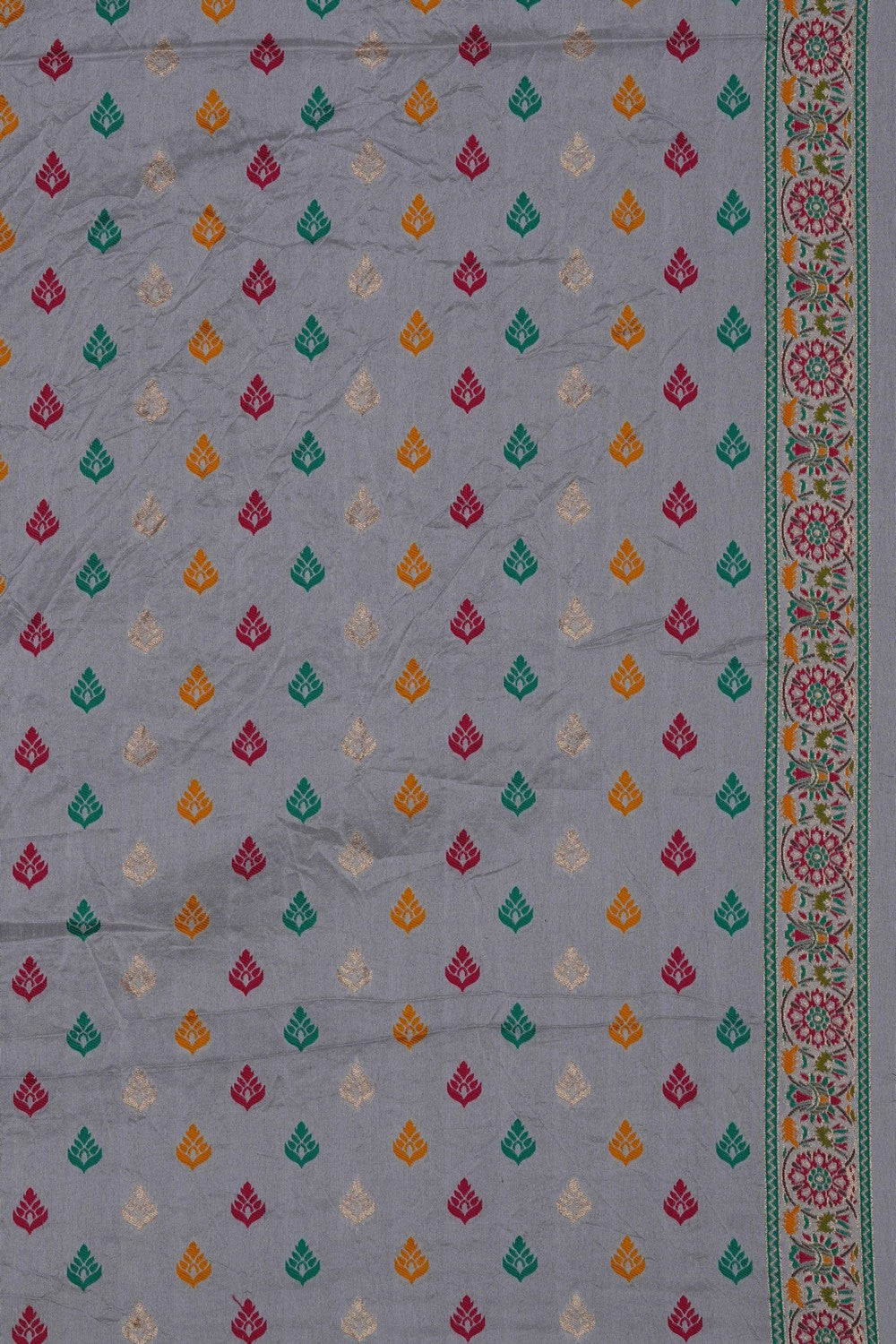 Image of Green Bandhani Saree
