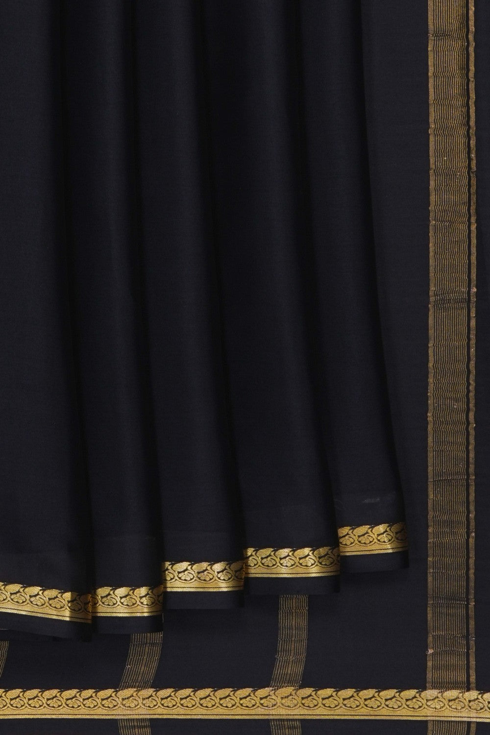 Image of Black Crepe Saree