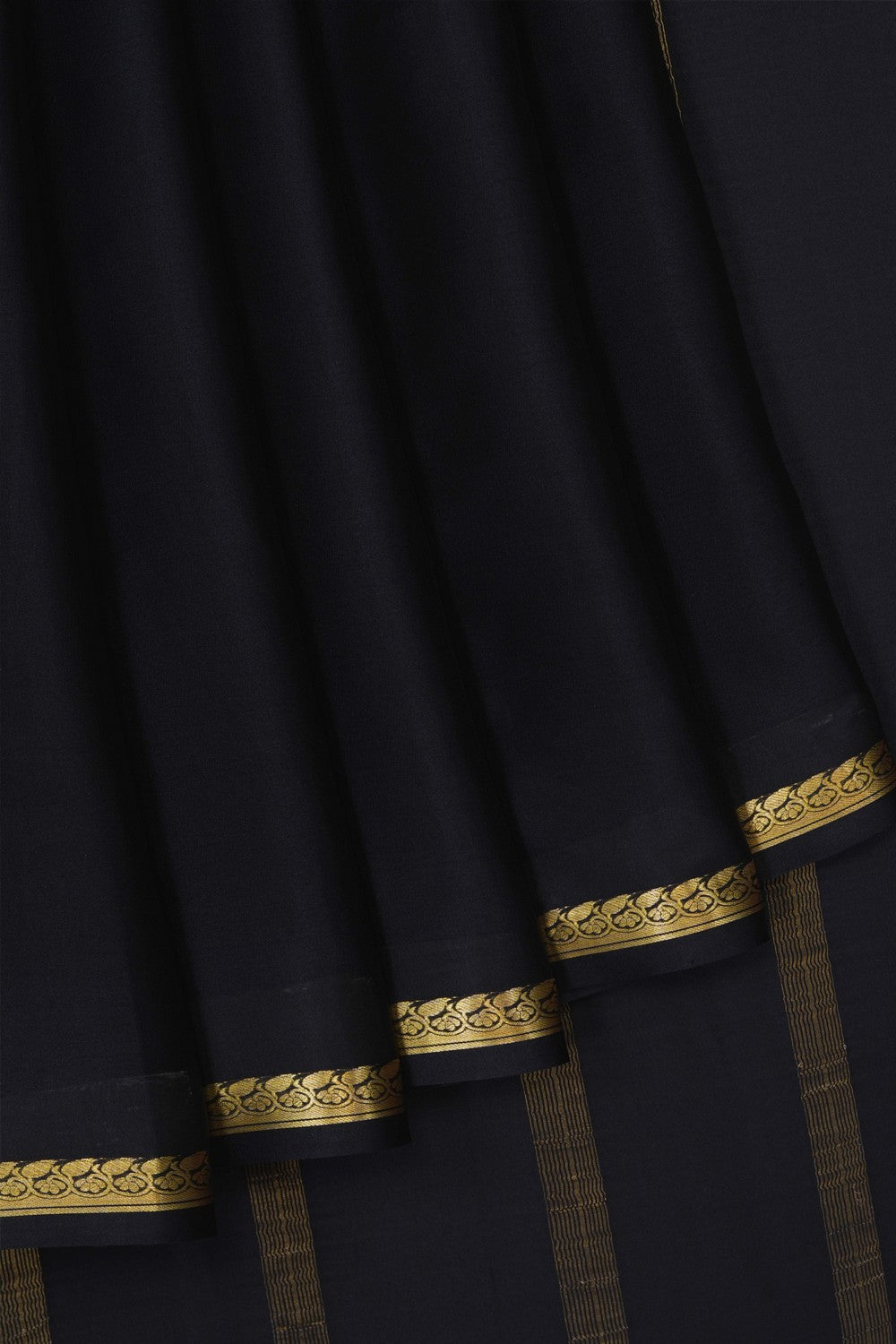 Image of Black Crepe Saree