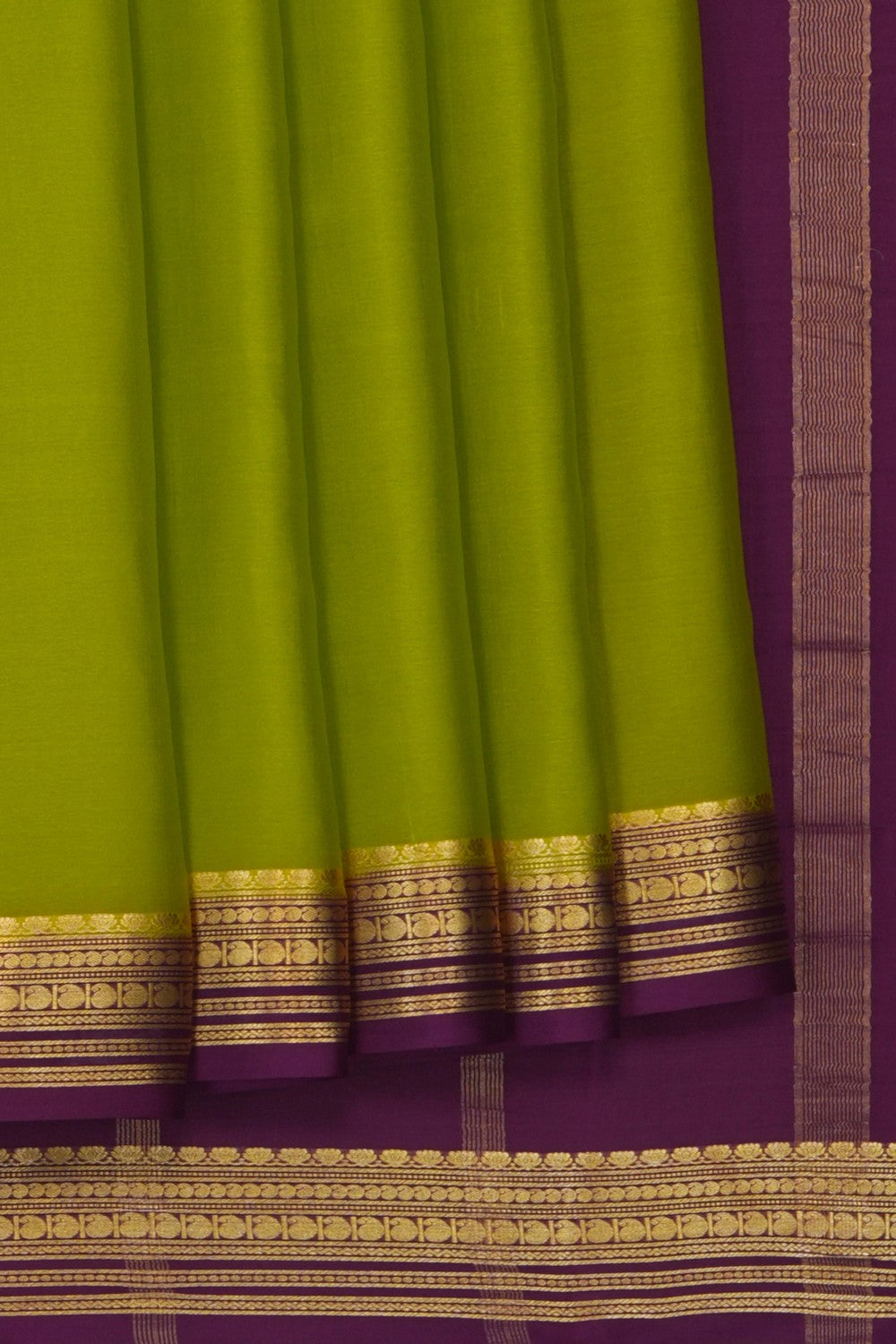 Image of Green Crepe Saree