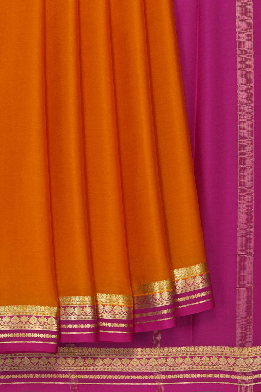 Image of Mustard Crepe Saree
